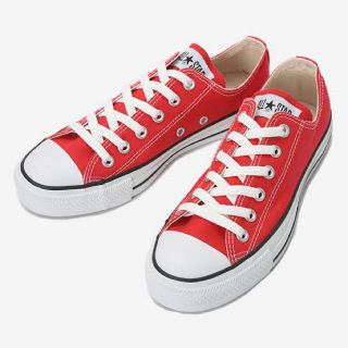 コンバース(CONVERSE)のコンバース ローカット 赤 24cm(スニーカー)