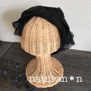 ニコ様専用‼️チュールリボン　ヘアバンド　＊ブラック　58(ヘアバンド)