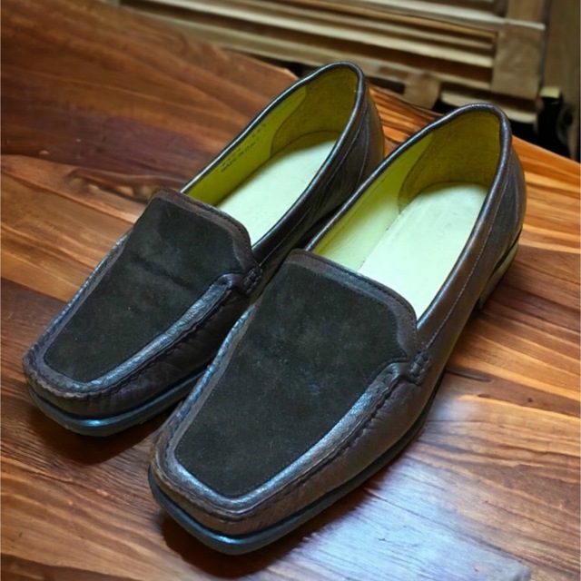 NOLLEY'S(ノーリーズ)の【 PASCUCCI パスクッチ 】高級 スエード×レザー ローファー 35 レディースの靴/シューズ(ローファー/革靴)の商品写真