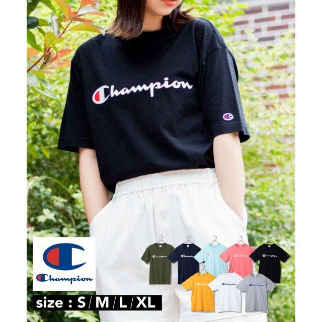 Champion(チャンピオン)の💛大人気 送料無料💛チャンピオン ロゴ 半袖Tシャツ ブラック M レディースのトップス(Tシャツ(半袖/袖なし))の商品写真
