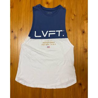 Live Fit タンクトップ Mサイズ 青✖️白(タンクトップ)