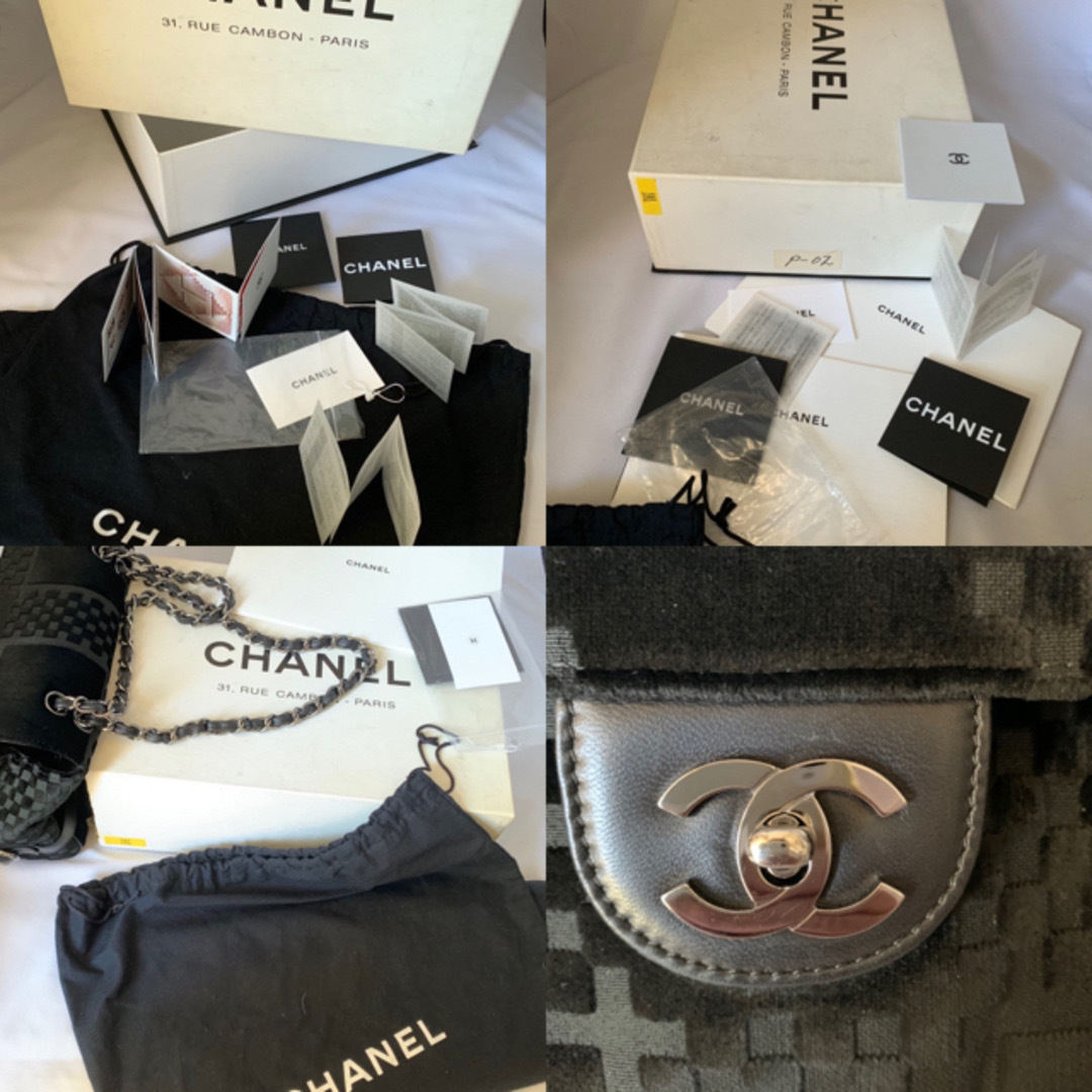 CHANEL(シャネル)のCHANEL ショルダーバッグ 黒　ベロア　新品状態 メンズのバッグ(ショルダーバッグ)の商品写真