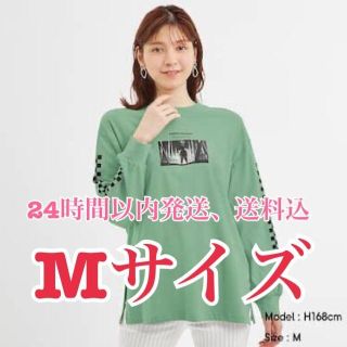 ジーユー(GU)の【値下げ】 鬼滅の刃 GU コラボ ロングスリーブT 竈門丹次郎 Mサイズ(Tシャツ(長袖/七分))