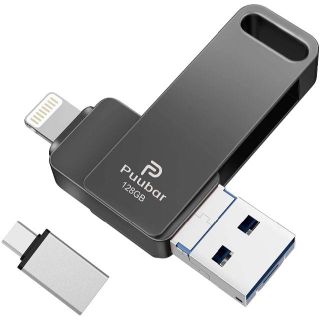 Puubar USBメモリ 128GB ブラック USB3.0 高速データ転送(PC周辺機器)