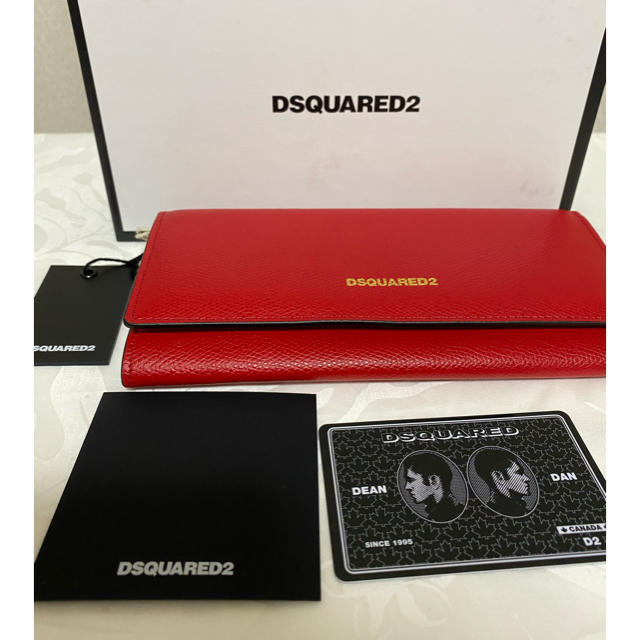 週末セール！Dsquared2 ディースクエアード　長財布　レッドカラー