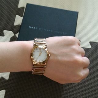 マークバイマークジェイコブス(MARC BY MARC JACOBS)のマーク腕時計ピンクゴールド(腕時計)