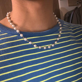 キャピタル(KAPITAL)のpearl necklace パールネックレス　50cm(ネックレス)