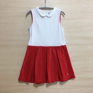 プチバトー(PETIT BATEAU)のプチバトー 鹿の子素材ワンピース6ans (ワンピース)