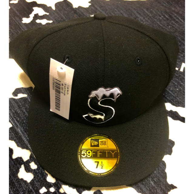 Supreme NEW ERA Sロゴ キャップ 黒 7-1/2　シュプリーム