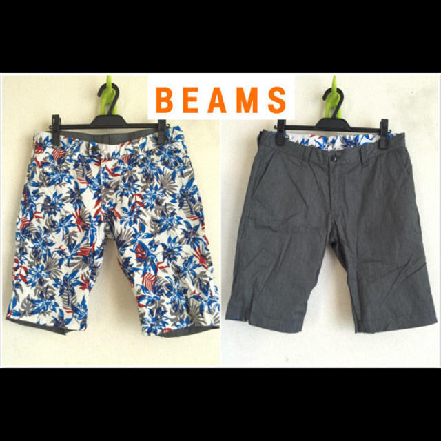 BEAMS(ビームス)のビームス★ BEAMS メンズリバーシブルショートパンツ★グレーL メンズのパンツ(ショートパンツ)の商品写真