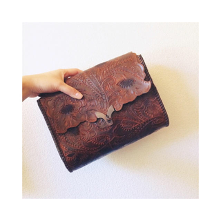 フラワー(flower)のused leather bag(クラッチバッグ)