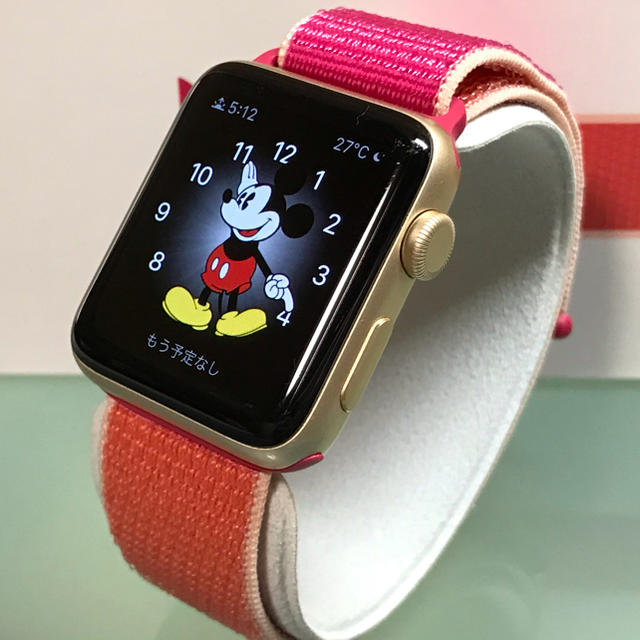 ゴールド Apple Watch Series 2 42mm 純正スポーツループ