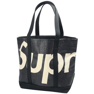 シュプリーム(Supreme)のSUPREME Raffia Tote トートバッグ 黒　新品未使用品(トートバッグ)