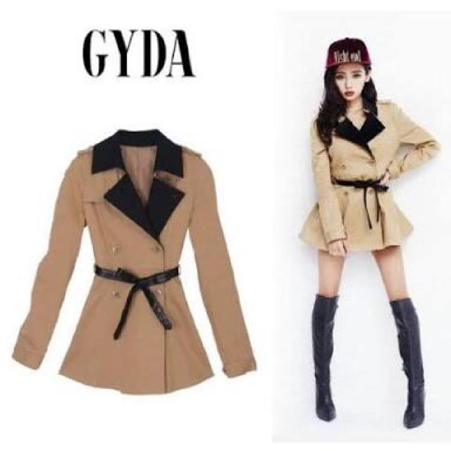 GYDA(ジェイダ)のGYDA バイカラートレンチコート レディースのジャケット/アウター(トレンチコート)の商品写真