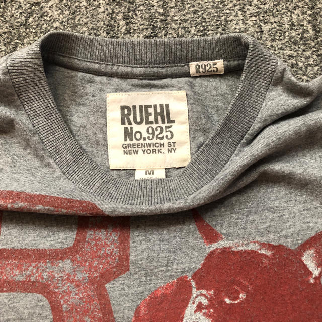 Ruehl No.925(ルールナンバー925)の希少美品！Ruehl No.925 ヴィンテージTシャツ グレー M メンズのトップス(Tシャツ/カットソー(半袖/袖なし))の商品写真