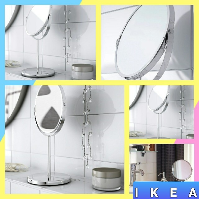 IKEA(イケア)のIKEA/新品/イケア　ミラー 卓上鏡お洒落 スタンドミラー/トレンスーム インテリア/住まい/日用品のインテリア小物(スタンドミラー)の商品写真