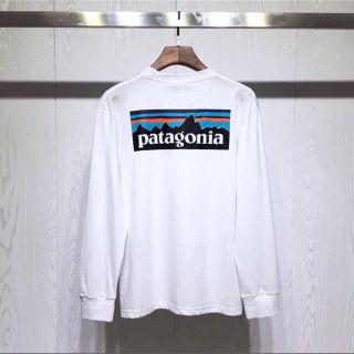 パタゴニア(patagonia)の★大セール★ パタゴニア P-6 ロゴ レスポンシビリティー Mサイズ 白(Tシャツ/カットソー(七分/長袖))