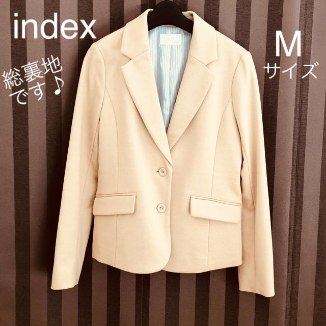 index インデックス　テーラードジャケット　黒　カジュアル　オフィス