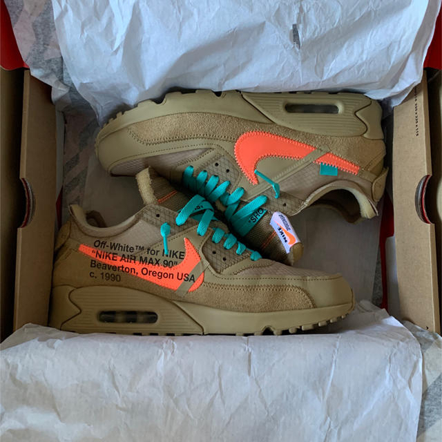 NIKE AIR MAX90off-whiteデザートオレTHE10スニーカー | www
