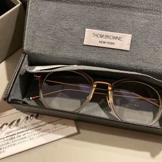 トムブラウン(THOM BROWNE)のThom browneトムブラウンメガネ眼鏡TB-011グレー新品未使用(サングラス/メガネ)