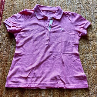 プーマ(PUMA)のpuma レディース　ポロシャツ　L ピンク(ポロシャツ)