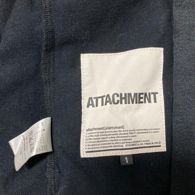 ATTACHIMENT(アタッチメント)の【再値下げ】ATTACHMENT  アタッチメント　トラックジャケット　サイズ1 メンズのジャケット/アウター(ブルゾン)の商品写真