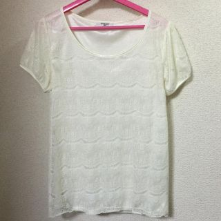 ナチュラルビューティーベーシック(NATURAL BEAUTY BASIC)のナチュビ❤︎レースTシャツ(Tシャツ(半袖/袖なし))