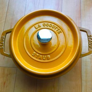 ストウブ(STAUB)の【ゆーに様専用】staub ピコココット　20 イエロー(鍋/フライパン)