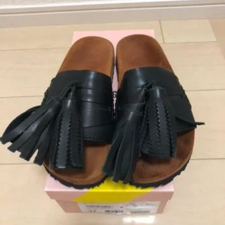 MSGM レザー　タッセルサンダルサンダル