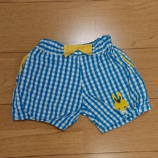 プチジャム(Petit jam)のプチジャム☆かぼちゃパンツ☆チェック☆青☆馬☆ちょう☆110cm      (パンツ/スパッツ)