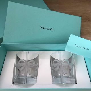 ティファニー(Tiffany & Co.)のティファニー　ボウ　グラス　セット　新品未使用(グラス/カップ)