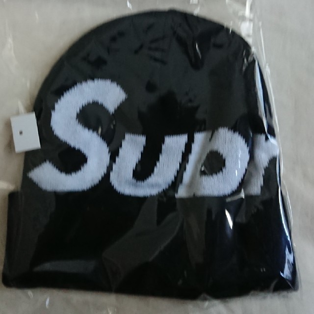 Supreme ビーニー ビッグロゴ シュプリーム big logo 黒
