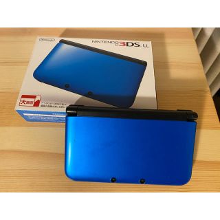 ニンテンドー3DS(ニンテンドー3DS)のニンテンドー3DS LL ブルーXブラック　充電器付き(携帯用ゲーム機本体)