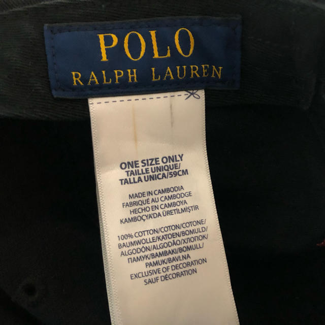 POLO RALPH LAUREN(ポロラルフローレン)のポロラルフローレン  黒　ロゴキャップ レディースの帽子(キャップ)の商品写真