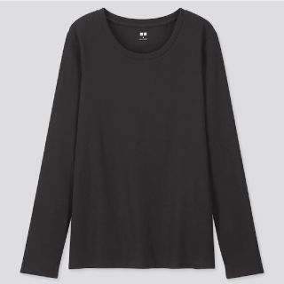 ユニクロ(UNIQLO)のユニクロ  コットンフライスクルーネックT（長袖）(カットソー(長袖/七分))