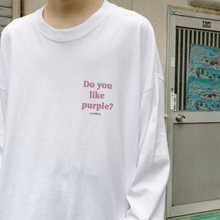 GIDEAL   Do you like purple?  ロングTシャツ(Tシャツ/カットソー(七分/長袖))