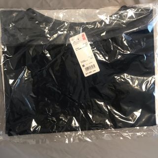 ユニクロ(UNIQLO)の新品未使用　クレープジャージーT ノースリーブ　M ネイビー(シャツ/ブラウス(半袖/袖なし))