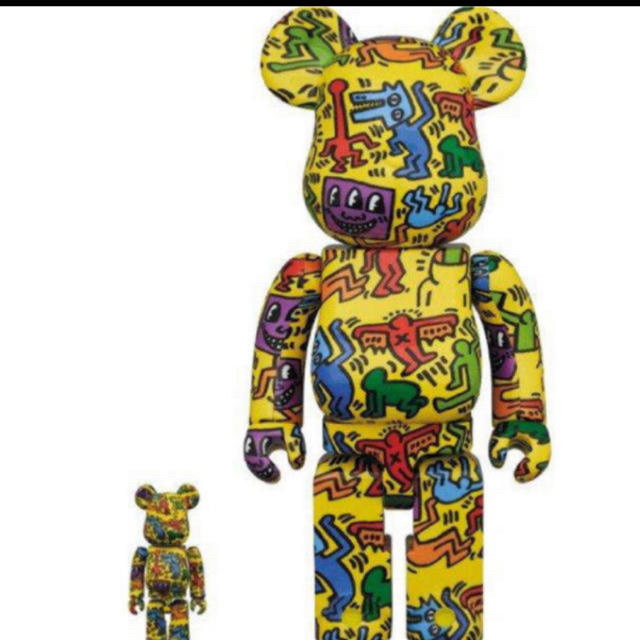 エンタメ/ホビーBE@RBRICK KEITH HARING 100％ & 400％