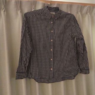 ビームス(BEAMS)のBEAMS HEARTの白黒ギンガムチェックの長袖コットンシャツ(シャツ/ブラウス(長袖/七分))