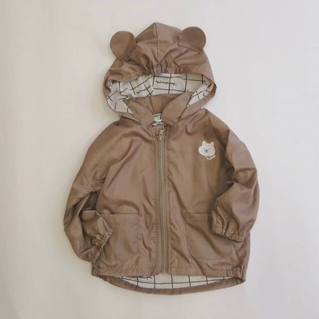 しまむら(シマムラ)のくまミミ🐻ウインドブレーカー🐻90サイズ キッズ/ベビー/マタニティのキッズ服男の子用(90cm~)(ジャケット/上着)の商品写真