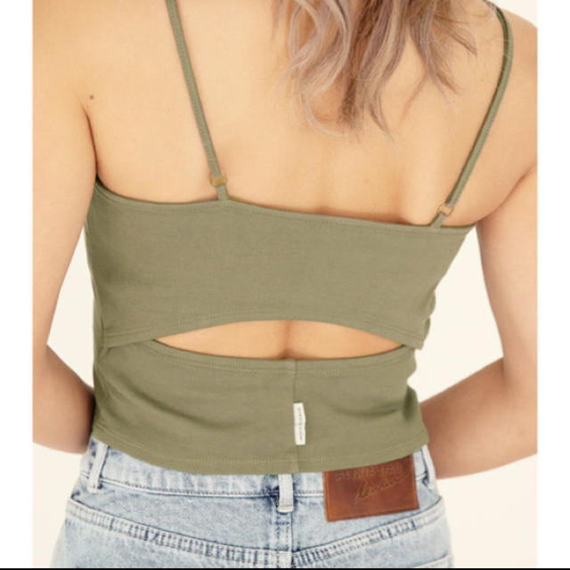 ALEXIA STAM(アリシアスタン)のBack Open Padded Camisole khaki レディースのトップス(キャミソール)の商品写真