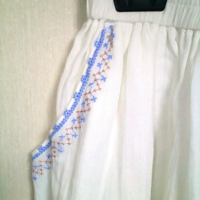 Crisp(クリスプ)のロングガーゼステッチスカート レディースのスカート(ロングスカート)の商品写真