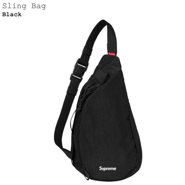 【特典付き】supreme Sling Bag black 黒