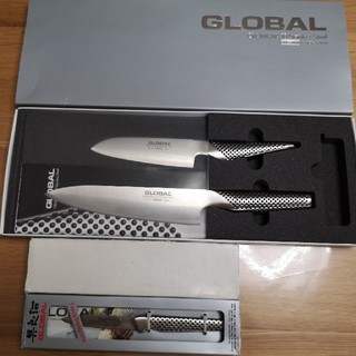 グローバル(GLOBAL)のグローバル GLOBAL 包丁 3本 未使用 G-55 GS-35 GSF-15(調理道具/製菓道具)