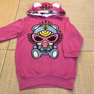 ヒステリックミニ(HYSTERIC MINI)の🧸王冠パーカーワンピース②(ワンピース)