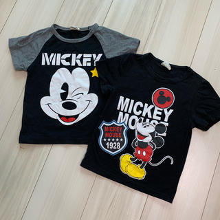 ディズニー(Disney)のミッキー　Tシャツ　二枚セット(Tシャツ/カットソー)