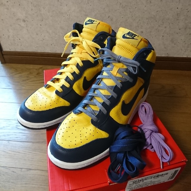 NlKE DUNK  ナイキ ダンク 紺黄 ミシガン コンキ ジョーダン