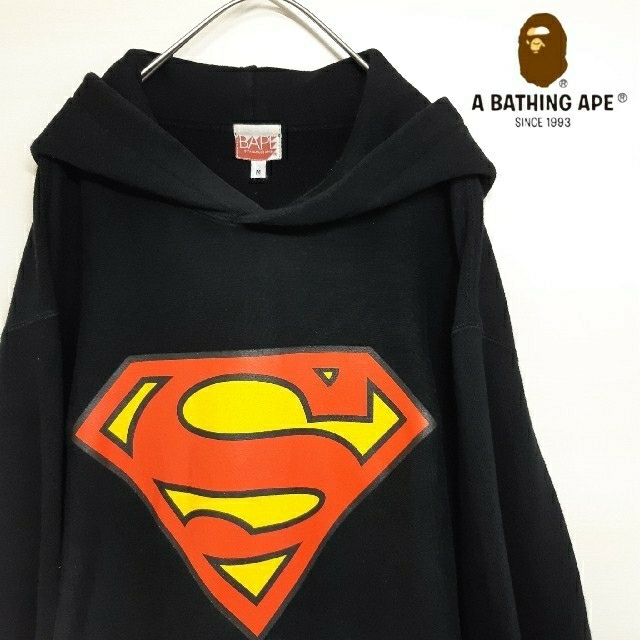 A BATHING APE DC エイプ コラボ スーパーマン パーカー - パーカー