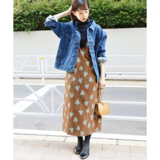 イエナ(IENA)の☆おすずとおりさん専用☆ イエナ フラワーモチーフプリントワンピース(ロングワンピース/マキシワンピース)