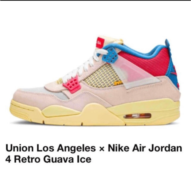 NIKE(ナイキ)のUNION × NIKE AIR JORDAN 4 RETRO SP GUAVA メンズの靴/シューズ(スニーカー)の商品写真